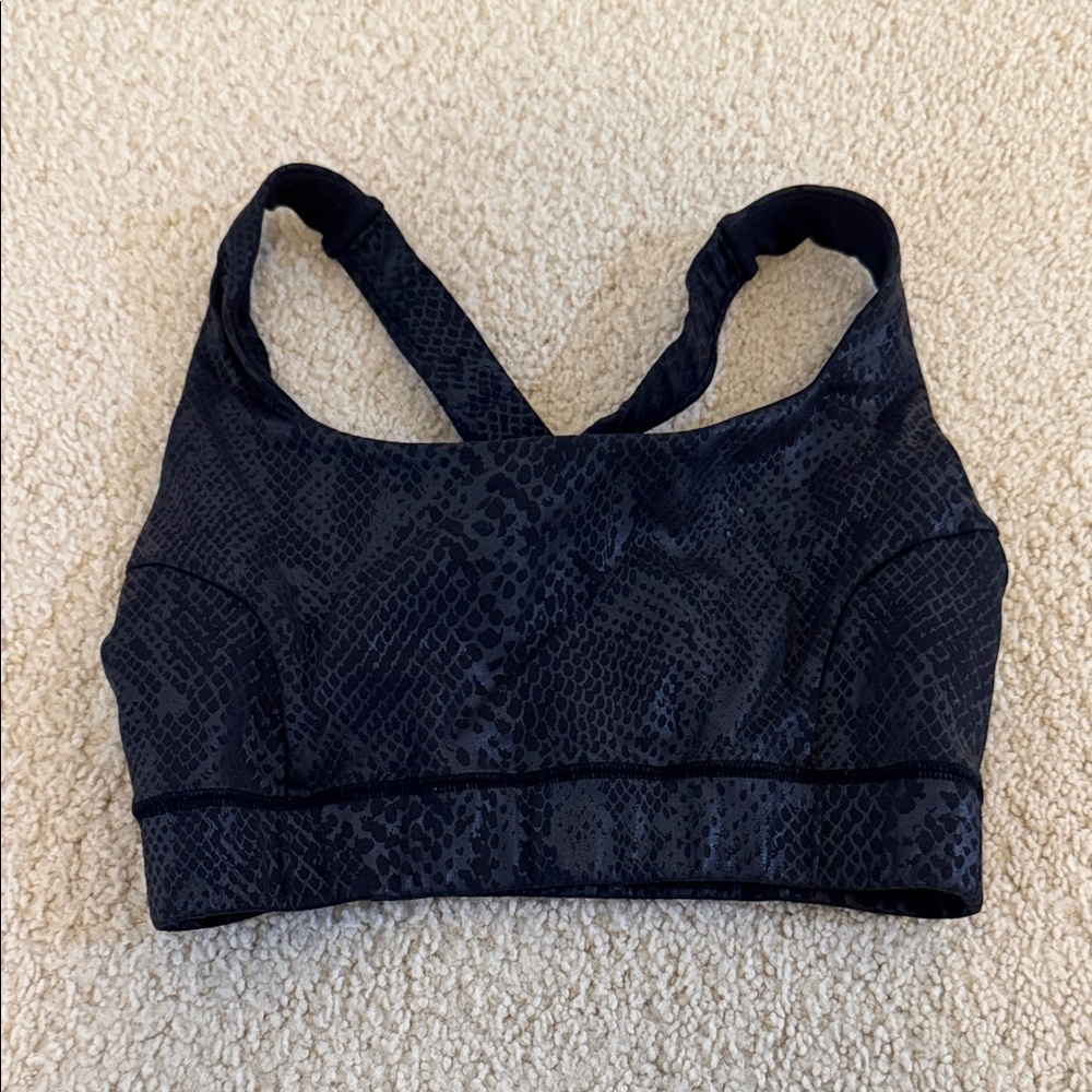 Black Snake Print IVL Collective Sports Bra size 6